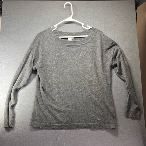 White + Warren Sweaters - White + Warren Gray Crew Neck Sweater